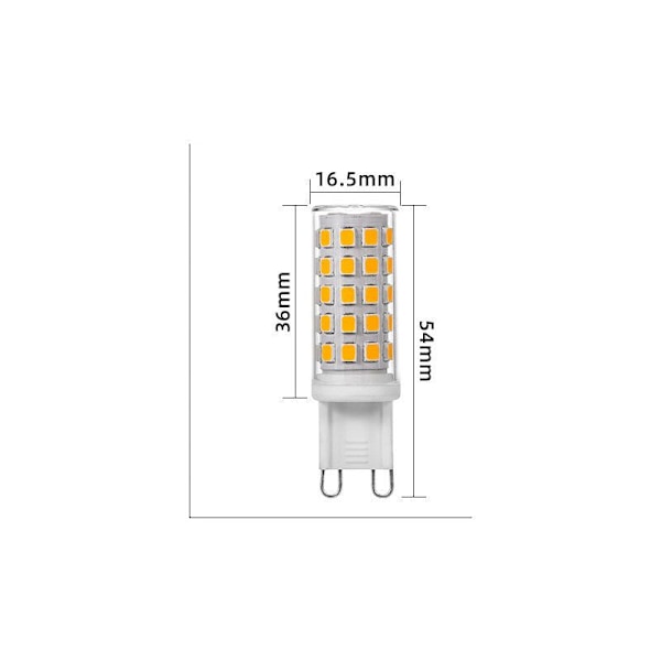 G9 LED lämmin valkoinen, G9 LED-lamppu 3W Vastaava 28W 33W 40W halogeenilampuille, AC 220V-240V, vilkkumaton, 5 kpl pakkaus, [Energia