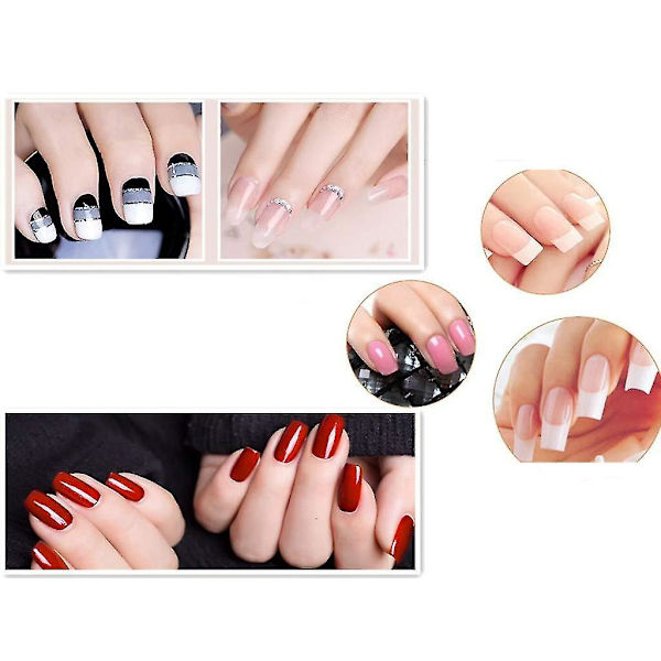 7 st UV-gel nagelborste, polyförlängningsgelborste, nagelkonstspetsar byggborste nagelfärgborste Pe