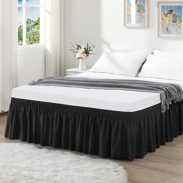 Sengekappe elastisk sengekappe Sort Black 100x200x38cm