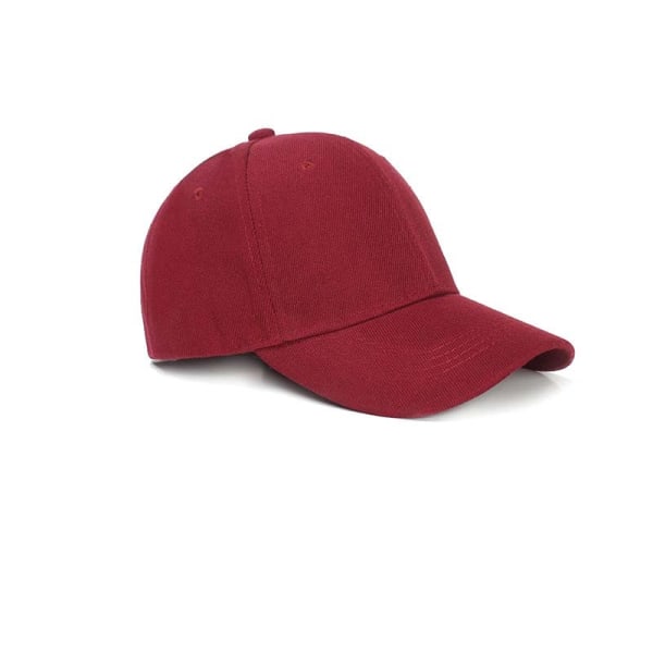 HHL högkvalitativ justerbar baseballhatt med ring Cap för kvinnor män Mode snapback-hatt (röd)