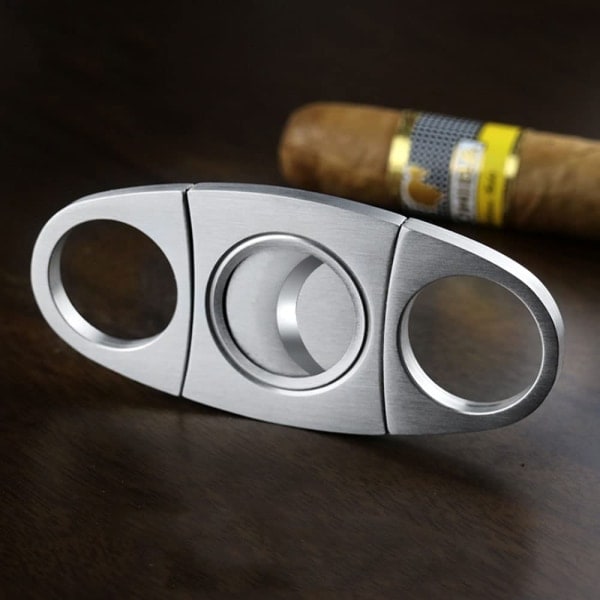 Cigar Cutter i rustfrit stål med dobbelt blad