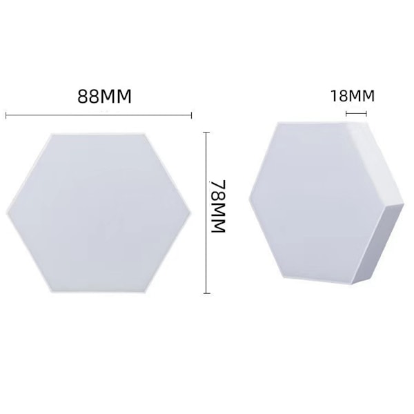 Hexagon Ljus 8-pack LED Väggpaneler RGB Gaming Ljus