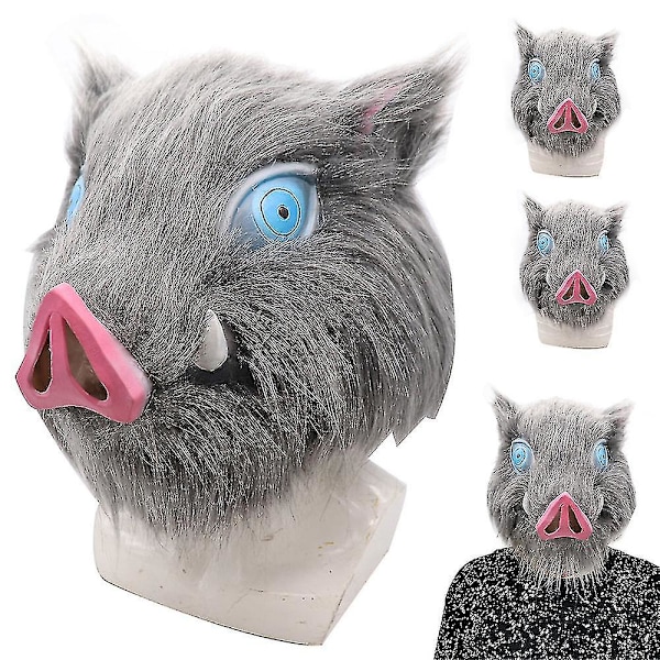 Halloween Demon Slayer Hashibira Inosuke Maske Partyrekvisitter_z