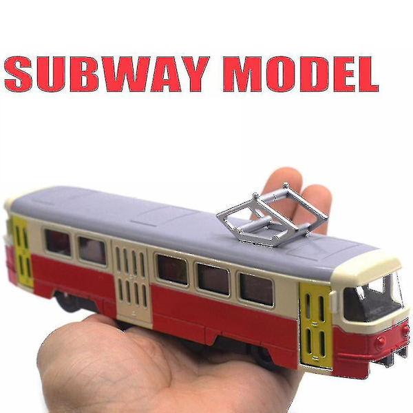 Tog Tram Die-cast Lekebil Musikalsk Opplysning Barneleke Feriegave Ed