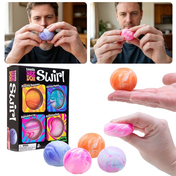 NeeDoh Teenie Swirl Stressbold Squishy Sensorisk Fidget Legetøj til Børn Default
