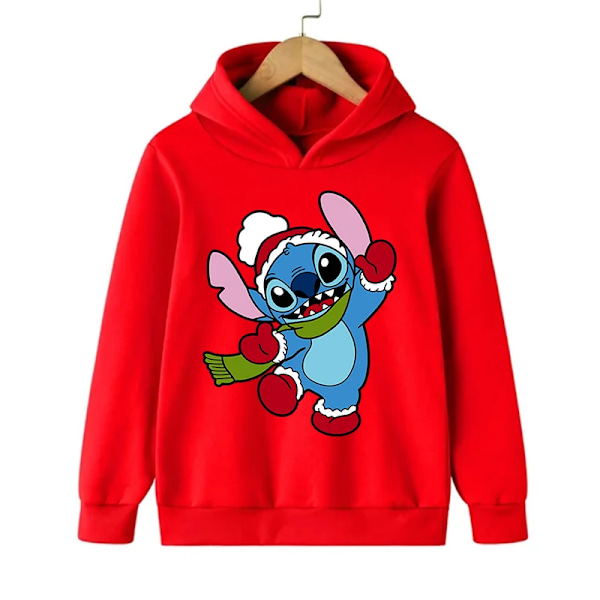 Rolig 90'er julestitch luvtröja Børn Tegnede Tøj Børn Pige Dreng Lilo and Stitch Sweatshirt Hoody Baby Casual Top 59016 59016 140CM