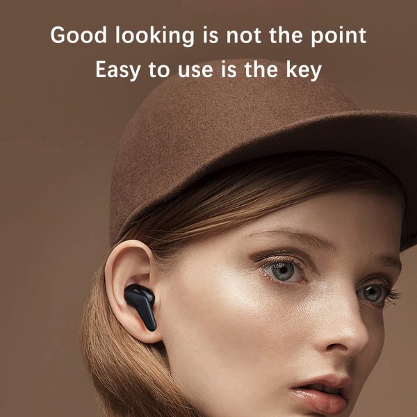 Mini langattomat Bluetooth-kuulokkeet latauskotelolla (musta)