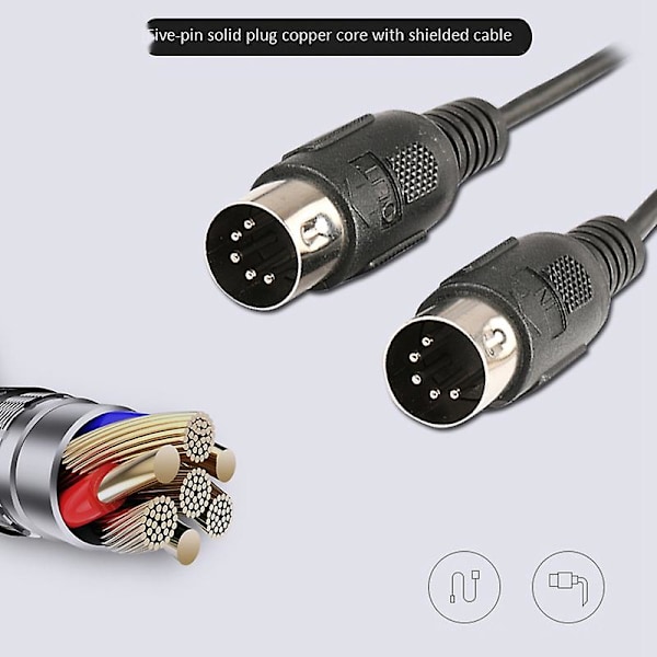 MTU-11 MIDI till USB C Typ C Kabel USB MIDI-omvandlare med Indikatorlampa för Android