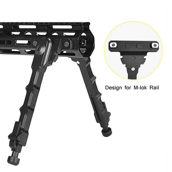 Justerbart Låsbart Snabbfäste Bipod i Aluminiumlegering för Skyttar