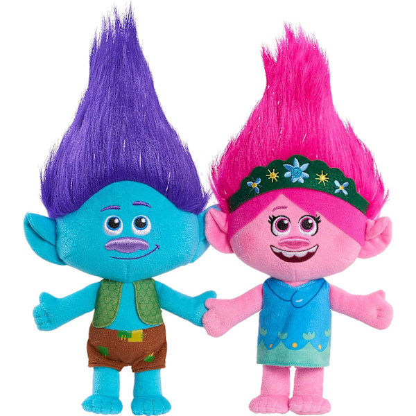 Trolls 33 cm World Tour Poppy & Branch Venskabs Plys 2-pak Udstoppede Dyr