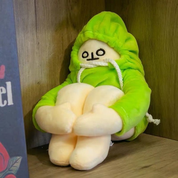 HHL Plysch Banana Man Toy Fylld Docka Med Magnet Funny Man Doll Dekompression Toy Födelsedagspresent （grön）