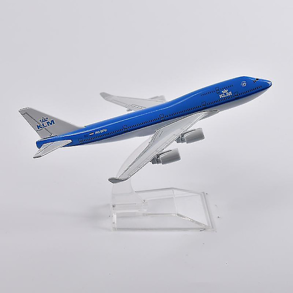 Jason Tutu 16cm KLM Boeing 747 Flygplansmodell Flygplan Modell Flygplan Modell 1:400 Skala Diecast Metall Dutch Airlines Present Kollektion Drop