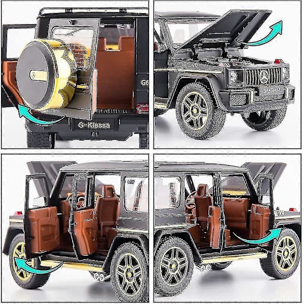 1/24 Benz G63 AMG -automalli, sinkkiseoksesta valmistettu vedettävä leluauto