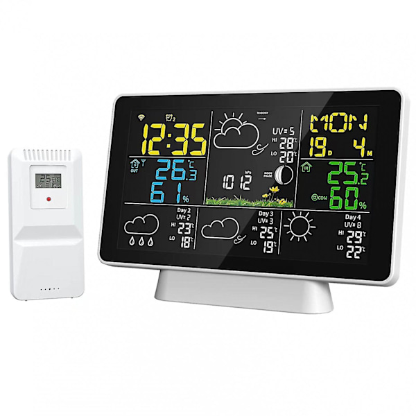 Black Friday Wifi Väderstation Trådlös Inomhus Utomhus Hygrometer Termometer Temperatur Luftfuktighet Display Monitor Digitalt Väder Kompatibel eCast