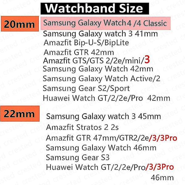 Rem til Amazfit Gts/2/2e/3/gts2 Mini/gtr/3/3pro/gtr2/47mm/stratos/u 20mm/22mm Nylon Elastisk Armbånd Amazfit Bip Rem, Amazfit GTR 47mm, Mand