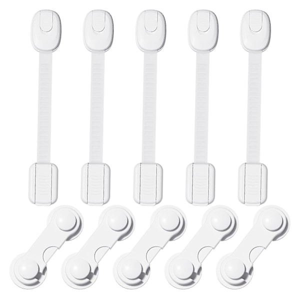 Barnelåser, Baby Protective Cabinet Locks, 10 Pack Baby Safety Locks For Kitchen Closets, Dr