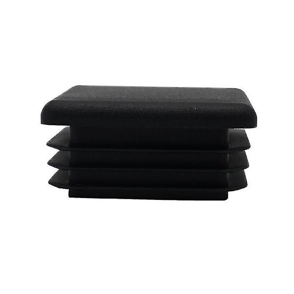 Firkantet Plastikprop Rør Stolpe Endekappe Stol Glide 10 stk Sort Firkantede Plastikpropper 50mm
