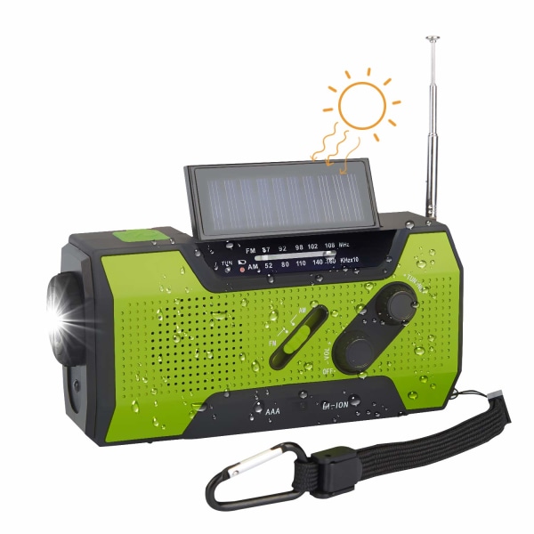 Solar Dynamo Crank Radio Fm Am, Portable Multifunction Outdo