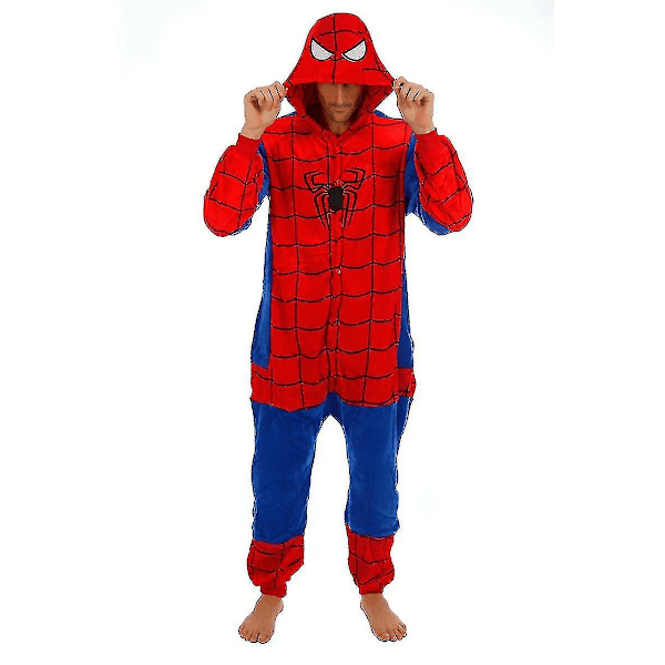 Halloween Unisex Onesie Kigurumi Hieno Pukeutumiskostyymi Hupparit Pyjamat Univaatteet -9-1 - Täydellinen Spider Man Spider Man M for 160-170cm