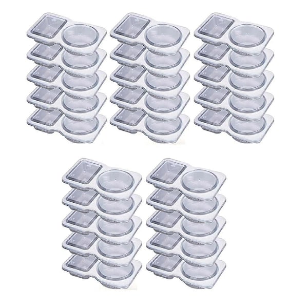 Kaksiosainen maustekulho kannella - 3 Oz 2-osainen välipalakulho uudelleenkäytettävät kastikeastiat 25 KPL【GKS】