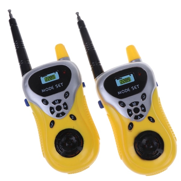 2nd Mini Walkie Talkie Children's radio station Portable radio Commu Yellow one size