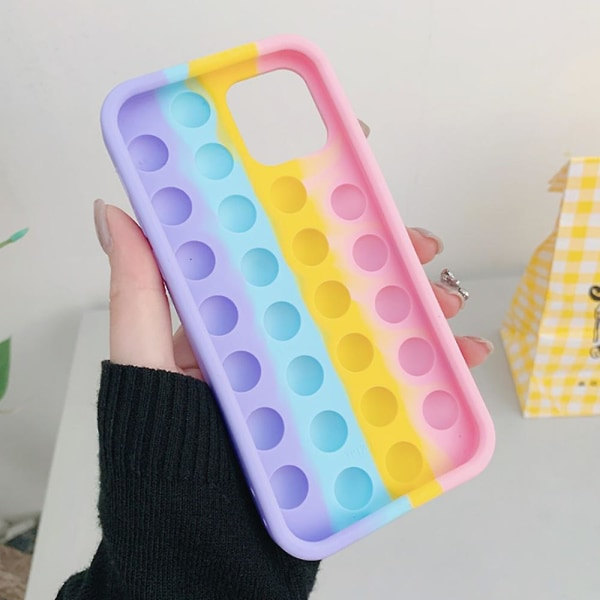 SQBB Rainbow Pop It Telefonetui Iphone til iPhone XS Max