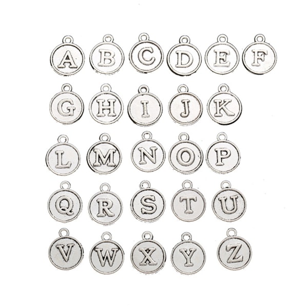 130 pcs Antique Alphabet charms The letter AZ Charms Pendants