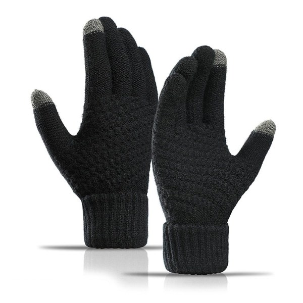 Stickade handskar Supermjuka pekskärmshandskar, vinter, unisex