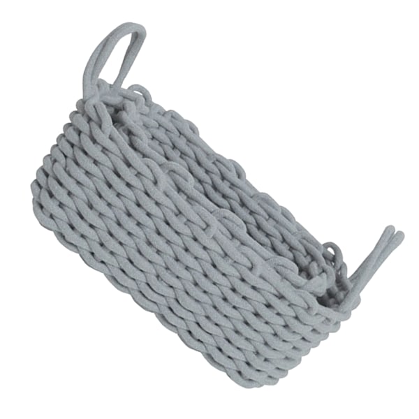 Bomuldsreb Opbevaringskurv Håndstrikning Nordisk Stil Desktop Opbevaringsarrangør til Nøglesnacks Underbukser Grå 36x25x15cm/14.2x9.8x5.9in