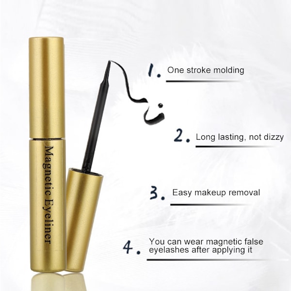 Magneettinen nestemäinen eyeliner, pitkäkestoinen, ei leviä, nestemäinen eyeliner-kynä (Kultainen nestemäinen eyeliner)