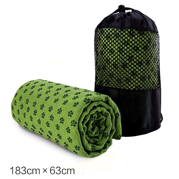 Joogapyyhe Joogamaton Kangas Hien Imukykyinen Liukumaton Peitto green