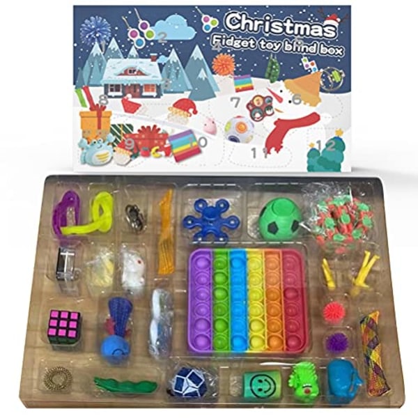 Adventskalender 2023, Fidget Toys Set 25 st Sensory Fidget Toys Pack Jul Nedräkningskalender 1