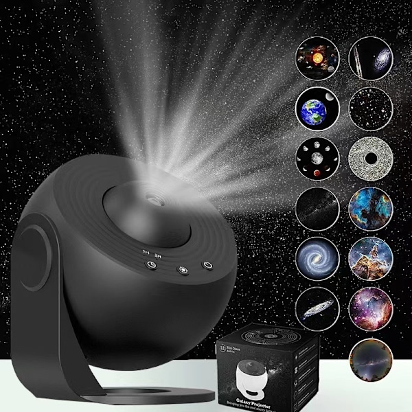 Natlampe Galaxy Projektor Stjerneklar Himmel Projektor Black