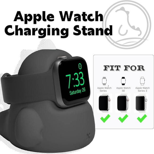 Kompatibel med Apple Watch laddningsställ Black