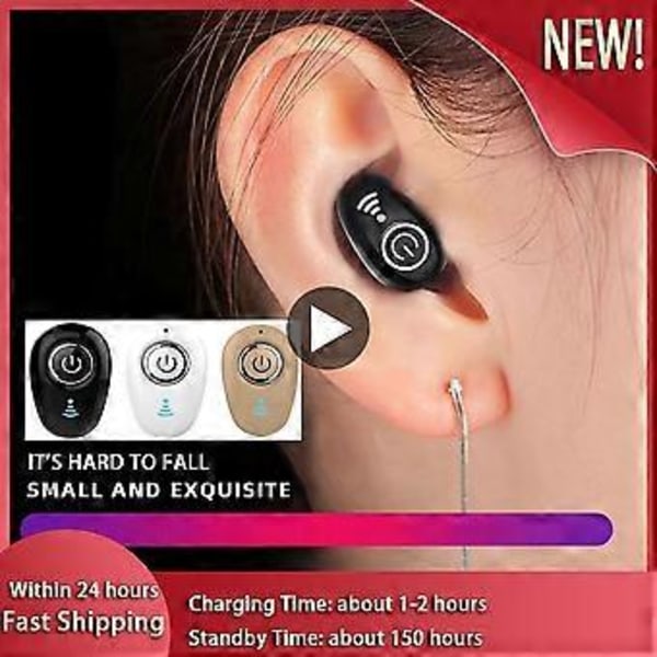 S650 Bluetooth-kuulokkeet Langattomat stereokuulokkeet Urheilu Vedenpitävät Urheilu In-Ear Näkymättömät Kuulokkeet Mikrofoni (01 Pakattu)