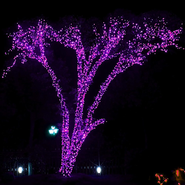 Kirkkaat 300 LED:n jouluvaloköynnökset, 30,5 metriä, kytkettävät, vedenpitävät, violetit Purple 300 LEDs