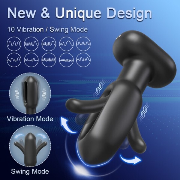 Anal Butt Plug Prostata Massager för Män Kvinnor Anal Vibrator Prostata Stimulator