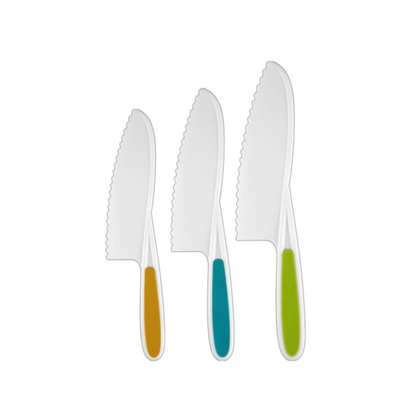 Barnköksknivar Köksset Köksredskap för barn Flerfärgad 3pc set