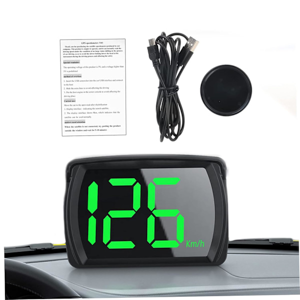 Bil Digital Hastighetsmätare Kmh 2,8 Tum Display Skärmbil Head-up Display Gps Speedometer Kmh Hastighetsvarning Head Up Display För Alla Bilar