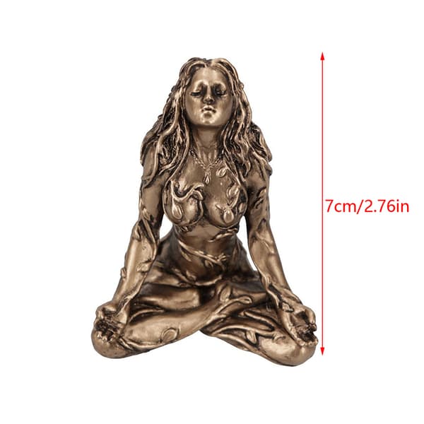 Moder Jord Statue Mini Gaia Fe Dekorativ Buddha Statue De 1PC