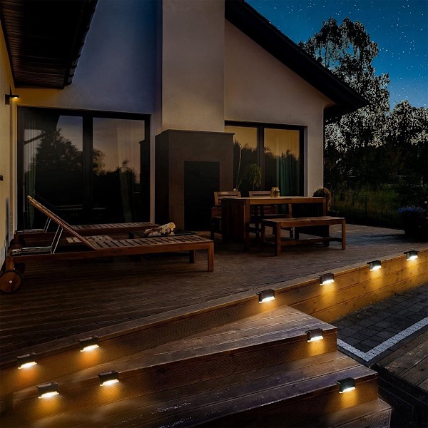 Solar LED Vägglampor - - Solcellsbelysning Trädgård - Solcellsbelysning Trädgård - Trädgårdsbelysning - Solcellsbelysning Trädgård - Utomhuslampor 8pcs
