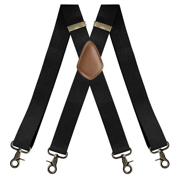 INF Elastiske bukseseler med kryssrygg Black Variety