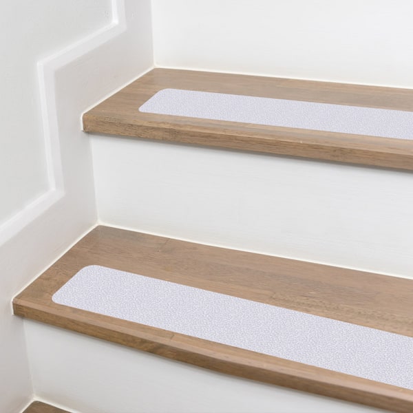 15-pack självhäftande halkskyddstejp för trappor 10 x 60 cm PEVA säkerhetstejp halkskyddsremsor för trappor