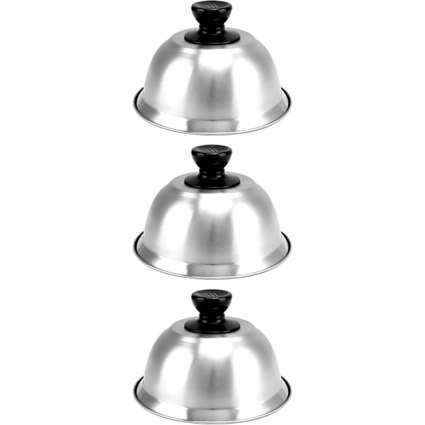 3-pack Burgerlock, Smältkupol, Rostfritt Stål, 16 x 10 cm, För Hamburger