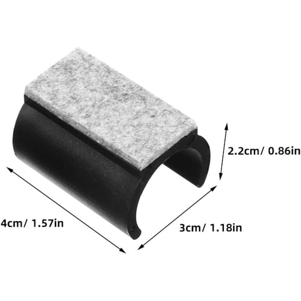 Plaststolføtter, 10 stk U-formede gulvglidere Slangekapsler Deksel for sofa sofa Møbelben 19mm