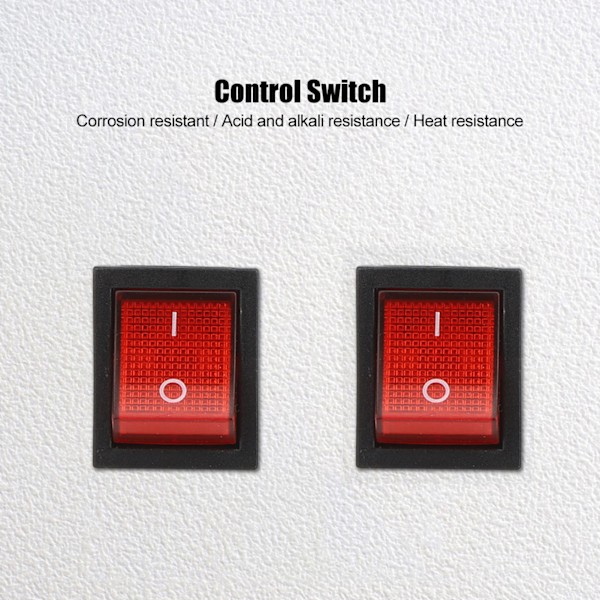 st Rocker Switch 16A 250V 4-polig med rött ljus Industriella Kontrolltillbehör 31 x 25mm