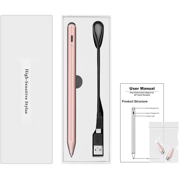 Granarbol Stylus Pen til iPad Pen, Genopladelig Aktiv Stylus