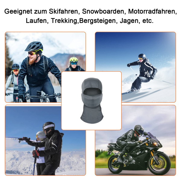 Balaklava ansiktsmaske, full ansiktsmaske for motorsykkel ski sykling - pustende, UV-beskyttelse, støvtett