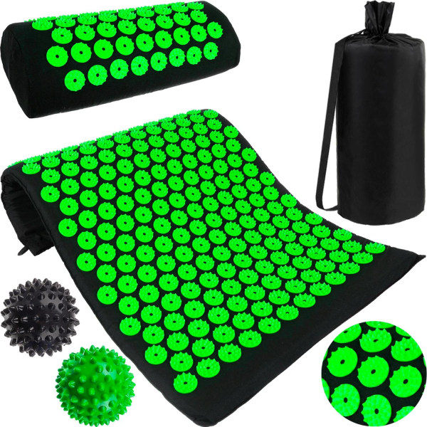 TG Set with Nail Mat and Massage Balls Green