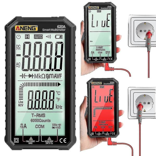 Digitalt Smart Multimeter Transistor Testere Auto Elektrisk Kapasitans